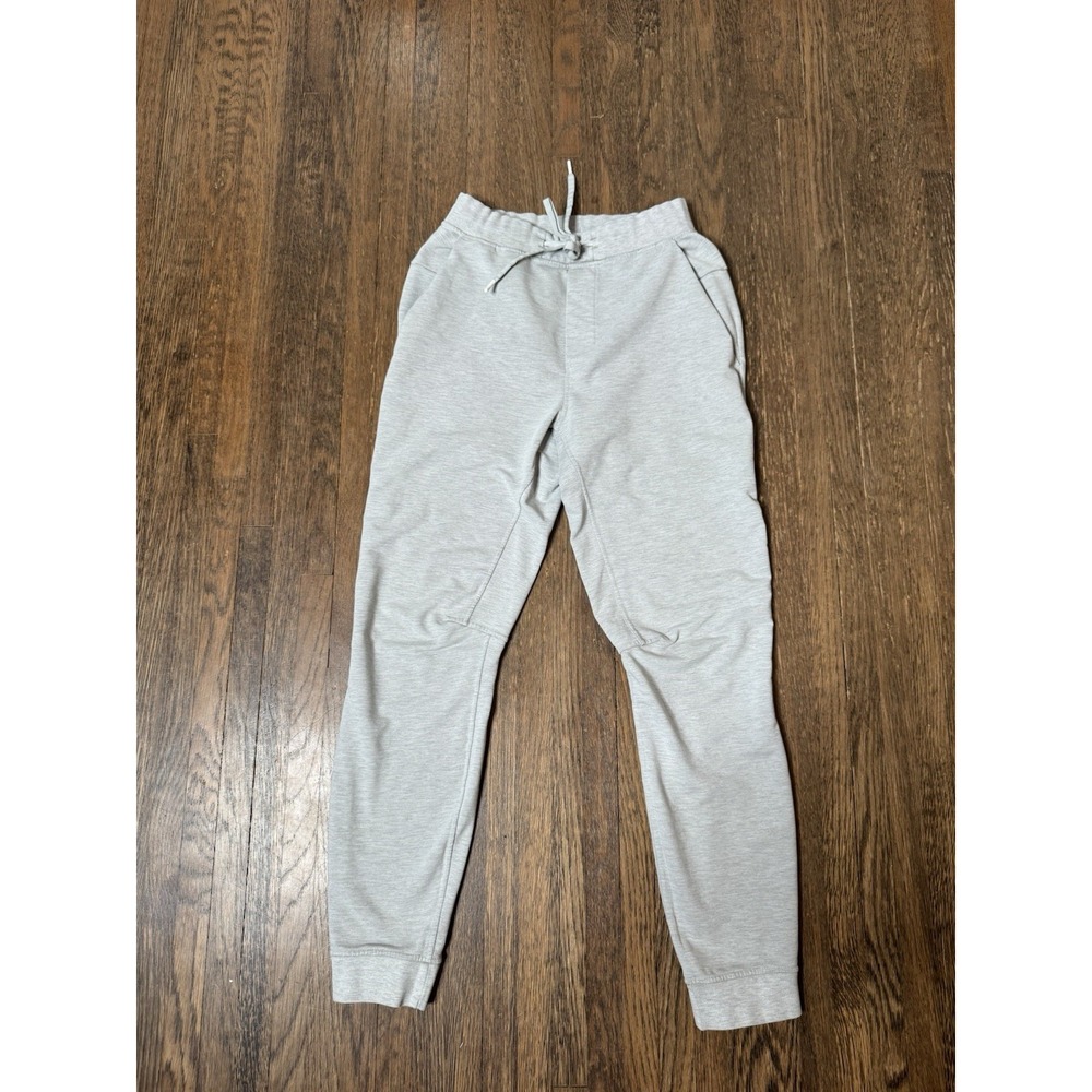 Lululemon Mens City Sweat Jogger Light Grey Heathered French Terry Pants Size S